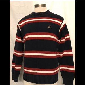 Tommy Sweater size med Red blue white stripes